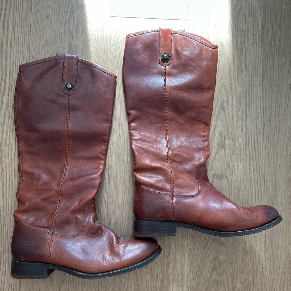 Frye Brown Leather Knee-High Boots